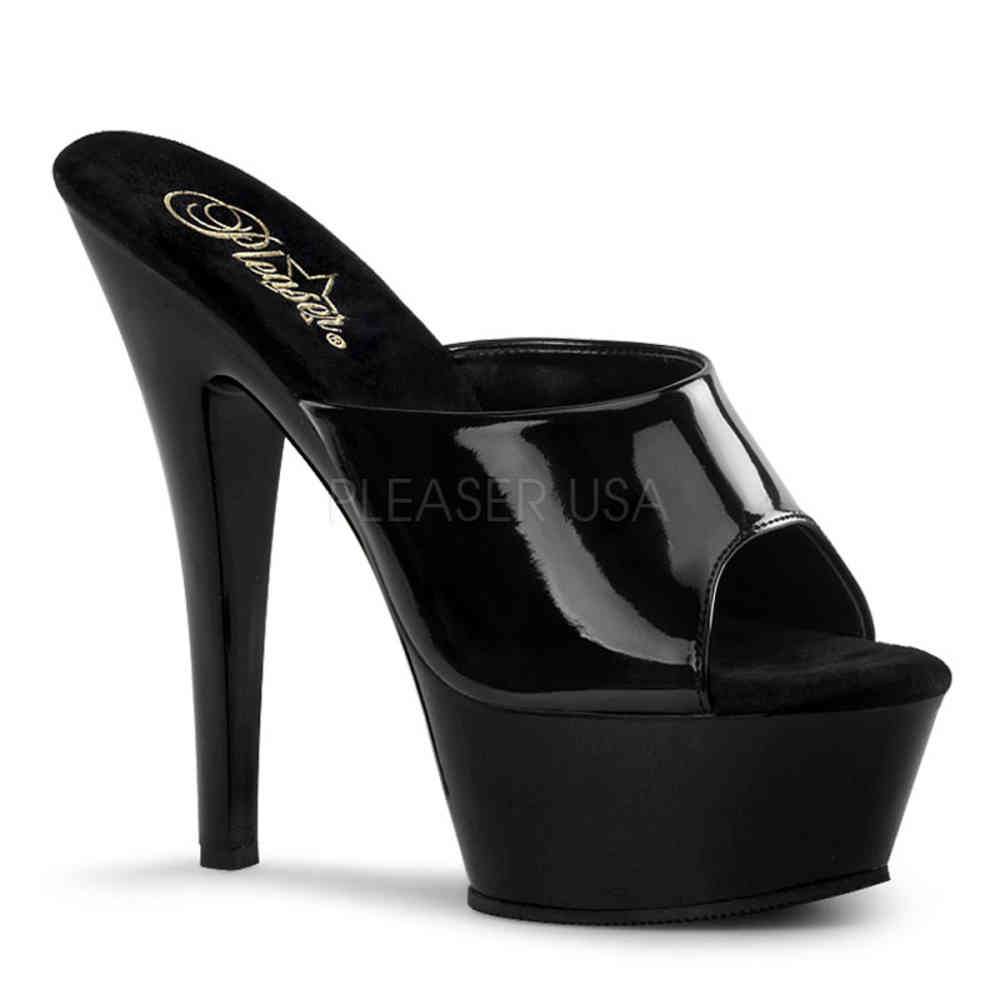 Pleaser - KISS201 Mules à talons - Chaussures de pole dance - Noir Product image